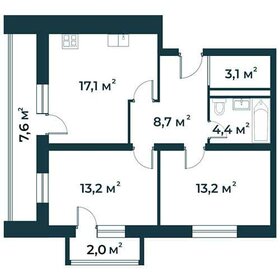 Квартира 65,2 м², 2-комнатная - изображение 1