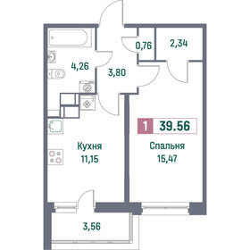 Квартира 39,6 м², 1-комнатная - изображение 1