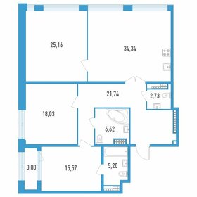 Квартира 130,9 м², 2-комнатная - изображение 1