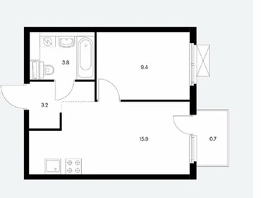 Квартира 33 м², 1-комнатная - изображение 1