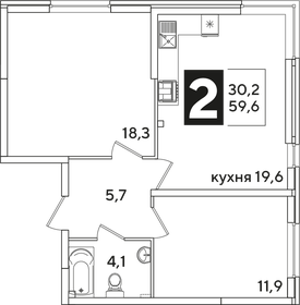 61 м², 2-комнатная квартира 10 138 200 ₽ - изображение 27