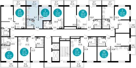 28,2 м², 1-комнатная квартира 12 600 000 ₽ - изображение 58