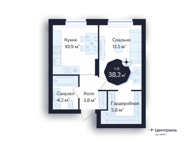 38,2 м², 1-комнатная квартира 7 750 000 ₽ - изображение 37