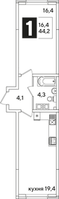 43,9 м², 1-комнатная квартира 8 393 680 ₽ - изображение 11