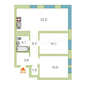 Квартира 76,8 м², студия - изображение 1