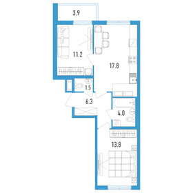 55,8 м², 2-комнатная квартира 9 207 000 ₽ - изображение 6