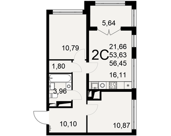 68,3 м², 3-комнатная квартира 4 700 000 ₽ - изображение 34