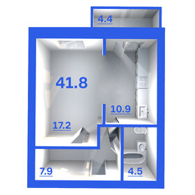 37,8 м², 1-комнатная квартира 3 099 600 ₽ - изображение 28