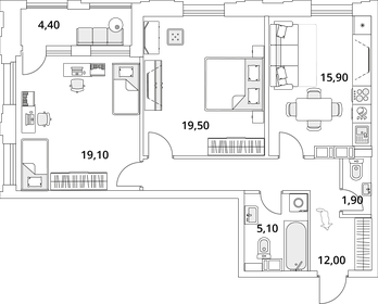 70,9 м², 2-комнатная квартира 17 930 708 ₽ - изображение 11