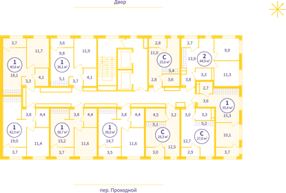 43 м², 1-комнатная квартира 4 590 000 ₽ - изображение 93