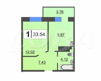 34,6 м², 1-комнатная квартира 3 900 000 ₽ - изображение 50