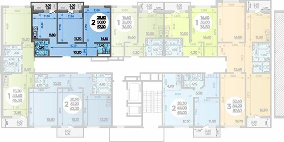 42,5 м², 2-комнатная квартира 8 200 000 ₽ - изображение 43