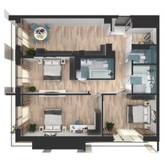 Квартира 96,6 м², 3-комнатная - изображение 4