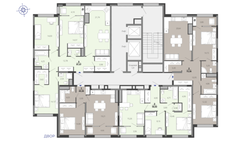 103 м², 3-комнатная квартира 9 600 000 ₽ - изображение 99