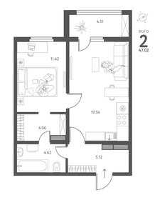 Квартира 47 м², 1-комнатная - изображение 1