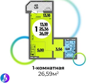 Квартира 27 м², студия - изображение 1