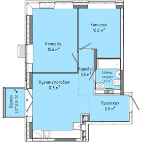 Квартира 57,4 м², 2-комнатная - изображение 1