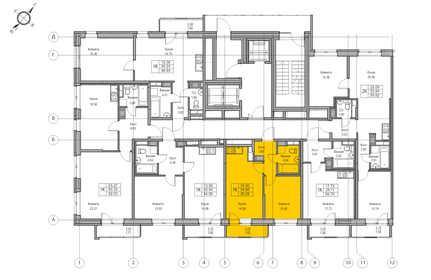 36,8 м², квартира-студия 5 970 000 ₽ - изображение 117