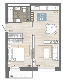 60,6 м², 3-комнатная квартира 5 500 000 ₽ - изображение 141