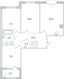 Квартира 76,2 м², 3-комнатная - изображение 1