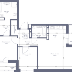 Квартира 76,4 м², 3-комнатная - изображение 2