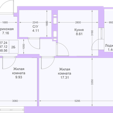 Квартира 48,6 м², 2-комнатная - изображение 2