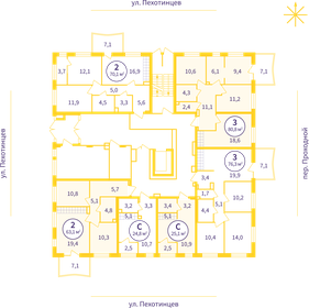 63,4 м², 2-комнатная квартира 8 650 000 ₽ - изображение 24