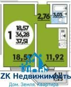 38 м², 1-комнатная квартира 3 500 000 ₽ - изображение 104