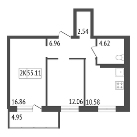 52,6 м², 2-комнатная квартира 5 255 000 ₽ - изображение 85