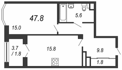 48,8 м², 1-комнатная квартира 27 230 000 ₽ - изображение 49