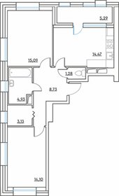 Квартира 65 м², 2-комнатная - изображение 1