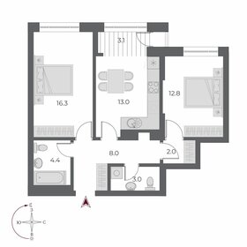 75,1 м², 2-комнатная квартира 11 850 000 ₽ - изображение 84