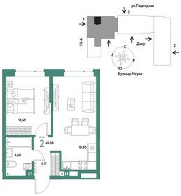 40,1 м², 2-комнатная квартира 5 940 000 ₽ - изображение 12