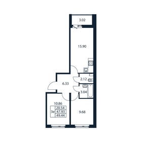 61,1 м², 2-комнатная квартира 5 895 025 ₽ - изображение 100