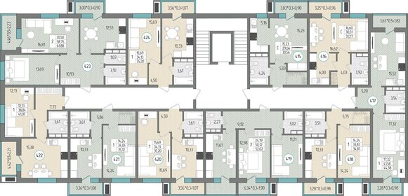 34,8 м², 1-комнатная квартира 4 246 823 ₽ - изображение 36