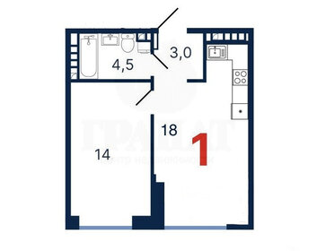 Квартира 39,8 м², 1-комнатная - изображение 1