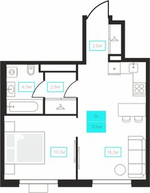 39 м², 1-комнатная квартира 5 500 000 ₽ - изображение 48