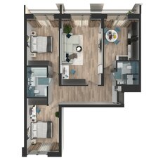 Квартира 78 м², 3-комнатная - изображение 4