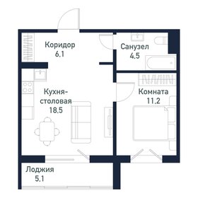 59,1 м², 1-комнатная квартира 5 800 000 ₽ - изображение 41