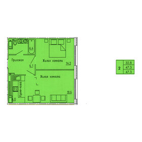 42,7 м², 2-комнатная квартира 4 000 000 ₽ - изображение 106