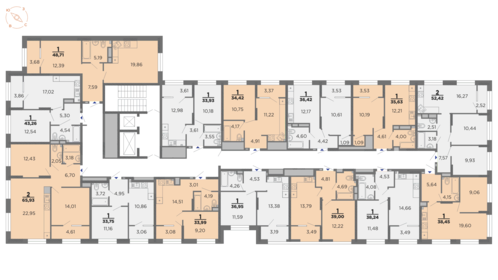 57 м², 1-комнатная квартира 5 499 000 ₽ - изображение 99