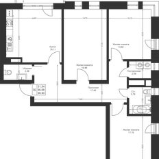 Квартира 99,9 м², 3-комнатная - изображение 2