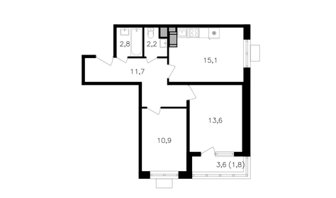 58 м², 3-комнатная квартира 17 000 000 ₽ - изображение 77