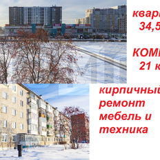 Квартира 34,5 м², 1-комнатная - изображение 1