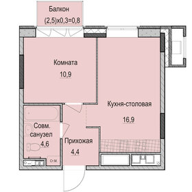 41,1 м², 1-комнатная квартира 6 500 000 ₽ - изображение 16