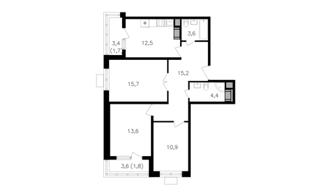 98,2 м², 4-комнатная квартира 43 895 400 ₽ - изображение 6