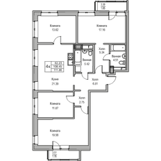 Квартира 108,5 м², 4-комнатная - изображение 5