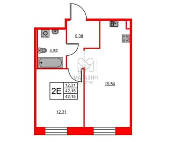 36,7 м², 2-комнатная квартира 11 640 000 ₽ - изображение 56
