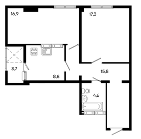 Квартира 67,1 м², 2-комнатная - изображение 1