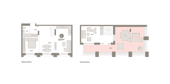 Квартира 113,6 м², 1-комнатная - изображение 1